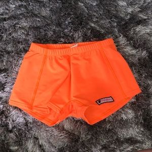Neon orange spandex